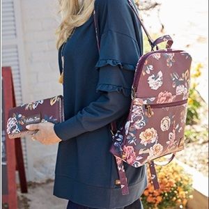 Matilda Jane Perfectly Plum Backpack/Wallet Set